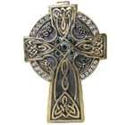 EchoMerx Celtic Cross Trinket Jewelry Box Bejeweled Vintage Style