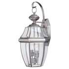    965 Two Light Outdoor Wall Lantern   Antique Brushed Nickel Finish