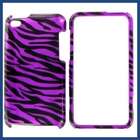 Apple iPod Touch 4 2D Zebra on Purple Protective Case