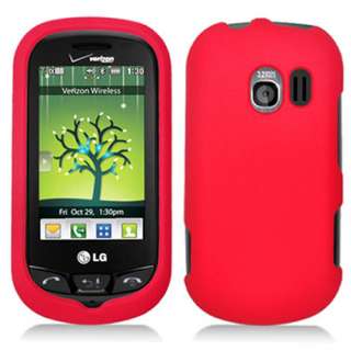 LG Extravert VN271 AN271 UN271 Verizon Red Rubberized Hard Case Cover 
