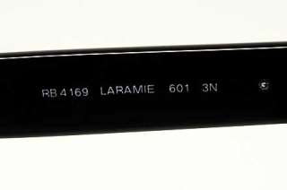   4169 601 LARAMIE SUNGLASSES BLACK PLASTIC GREEN LENS AUTHENTIC  