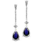 Earrings Sapphire Bezel  