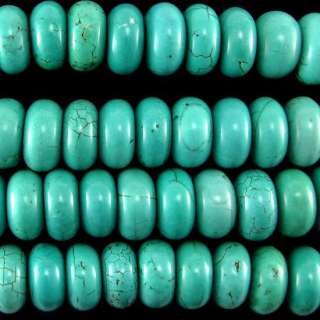 8mm Turquoise Rondelle Gemstone Loose Beads 16.5  