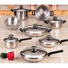 chef s secret 14pc 12 element cookware set with thermo