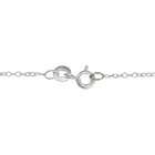 Amour 3/8 CT TGW White Cubic Zirconia Key Pendant With Chain Silver