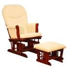 AFG Baby Furniture 2pc Glider Rocker and Ottoman Set in Cherry Finish
