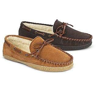 Suede Moccasin Slippers  Harbor Bay Shoes Mens Slippers 