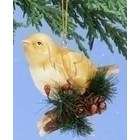 Midwest Sugared Fruit Brown Glass Bird Christmas Ornament 4.5