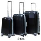 CalPak Diamond Expandable Hardsided 3 Piece Luggage Set   Color Black