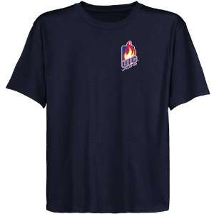 UIC Flames Youth Navy Blue Athletics Chest Hit Logo T shirt  