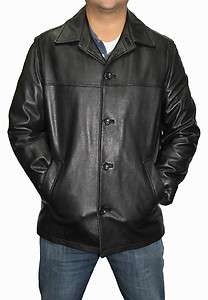 Mens ALFANI Genuine leather jacket black M  