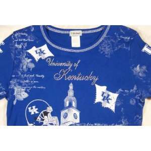  University of Kentucky Womens Fancy T Shirt Wildcats Large 