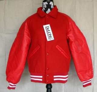 DELONG LETTERMANS/AWARD JACKET   RED AND WHITE  