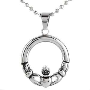   Out Claddagh Circle on a 24 Inch Chain West Coast Jewelry Jewelry