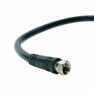 Leviton C6851 3E RG6 Coax Cable, Nickel Plated, 3 Feet, Black