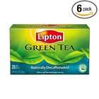 Lipton Green Tea, Naturally Decaffinated, Tea Bags, 20 Count Boxes