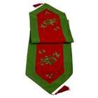 Grasslands Road Snocountry Embroidered Holly Leaf Table Runner with 