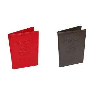 Premium Leather Passport Holder with US Emblem  Winn International 