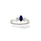 Britney 14K Yellow or White Gold Marquise Sapphire & Diamond Ring