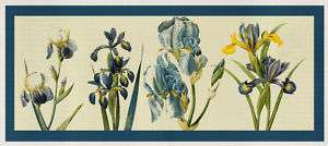 Needlepoint Canvas   Bench Cushion   Iris  