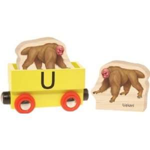  Wooden Alphabet Train  U (Uakari) Toys & Games