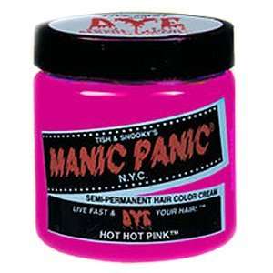 MANIC PANIC Semi Permanent Hair Color Cream Hot Hot Pink 4oz (No HCR 