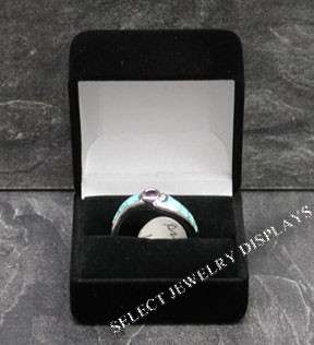 Classic Black Velvet Jewelry Ring Gift Box Display   