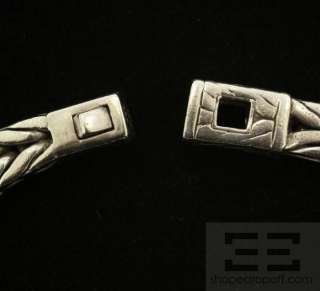 John Hardy Sterling Silver Woven Chain Rectangular Coil Bracelet 