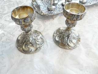 Vintage Godinger Cocktail tray and Candle Holders  