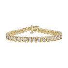 FineJewelryVault Diamond S Tennis Bracelet  14K Yellow Gold   5.00 CT 