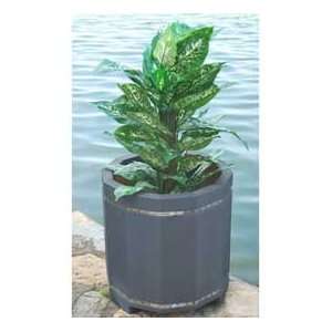  Planter, Recycled Plastic, 20H, Gray Patio, Lawn 