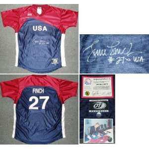  Jennie Finch USA Autographed Olympics Jersey on Front with 