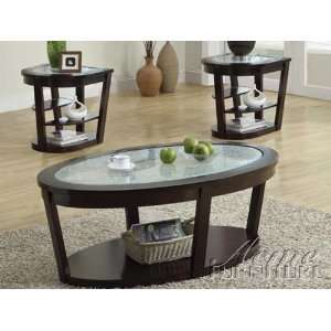  /End Table w/Crackle Glass Top Set Item # A80015