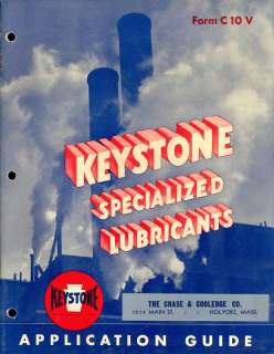 1957 Manual KEYSTONE SPECIALIZED LUBRICANTS Machinery  