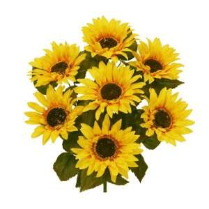    Four Pieces of 17 Artificial Sunflower Bushes