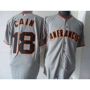 2012 San Francisco Giants #18 Matt Cain Grey Jersey  