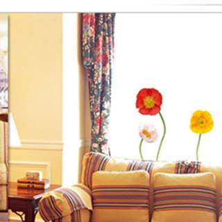 decor accents self adhesive wall sticker poppy flowers ss 58205