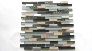 GLASS, MARBLE and Stainless Steel MIX MOSAIC TILE   Wall, border 