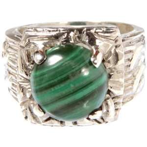 Malachite Ring   Sterling Silver