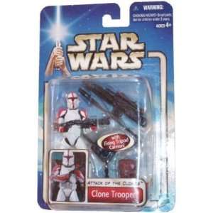   Attack of the Clones   Clone Trooper with Firing Tripod Cannon Toys