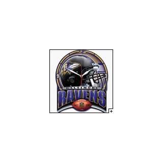 Baltimore Ravens Officially licensed Team Plaque Style clock