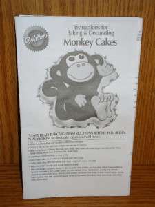 Wilton Monkey Cakes Instructions for Baking & Decorating