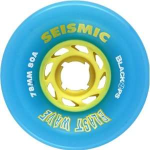  Seismic Blast Wave 78mm 80a Tran.blue Yellow Skate Wheels 