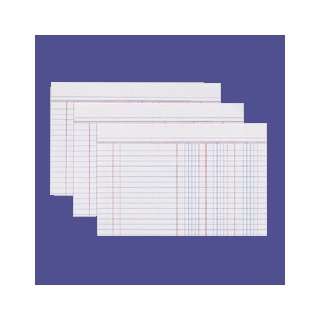  Index Cards, 3 Columns, Jour Ruled On 2 Sides, 5x8, 100 