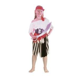  Pams Childrens Pirate Girl Fancy Dress Costume   Large 