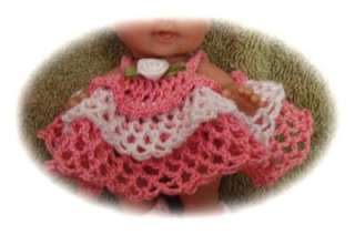 Crochet Pattern for 5 Berenguer OOAK Layered Sundress  