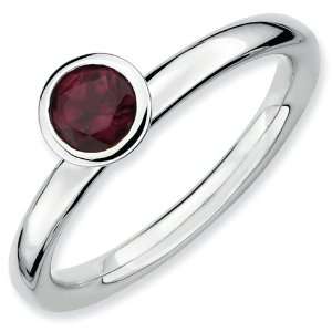   Stackable Expressions High Profile 5mm Rhodolite Garnet Ring Jewelry