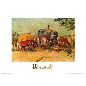  Vincent Van Gogh   Gypsy Caravan Canvas