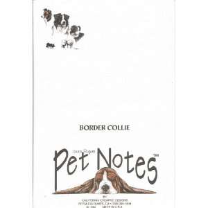  Border Collie Dog Note Paper Writing Paper   Set of 2 Pads 