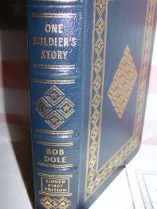 BOB DOLE SIGNED LTD EASTON PRESS~ ONE SOLDIERS STORY  